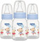 Wee Baby (Pack de 3) Biberon en plastique pour bébé | Biberons sans BPA avec tétine arrondie imitant l’allaitement maternel | Biberons de 125 ml pour bébés et jeunes enfants
