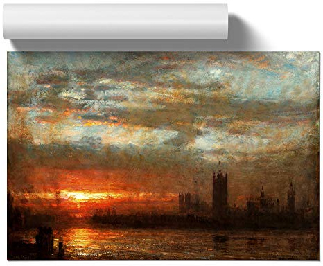 Joseph Mallord William Turner Westminster Art Print | Unframed Poster, A3 | Ready to Frame, 260gsm Satin Photo Paper, Fade-Resistant Inks, Wall Art for Living Rooms, Bedrooms and Offices
