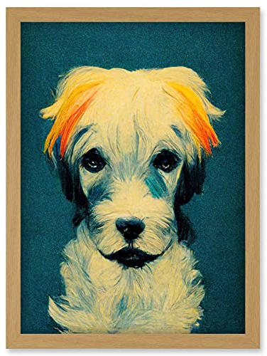 Doppelganger33 LTD Border Terrier Dog Artwork Framed Wall Art Print A4