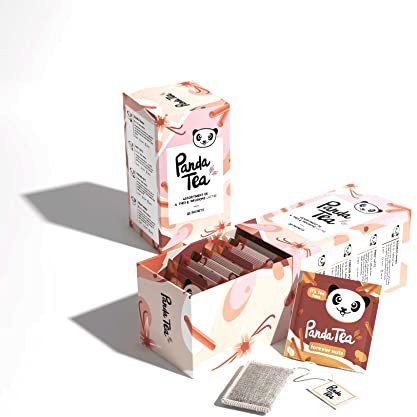 Panda Tea Coffret Spécial Latte | Contient 4 Boissons Latte : 1 Thé Et 3 Infusions | 20 Sachets