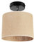 Light-Home Juta Deckenbeleuchtung Lampen Deckenlampen - Deckenlampe Industrial- Pendelleuchte aus Metall und Stoff - Wandlampen 1-Flammig 20 cm - Schwarz Untersatz - Jute