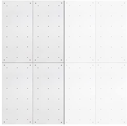 ALPIDEX Kletterwand ab 1,44 qm in Natur/Weiß/Braun inkl. Befestigungsmaterial und Einschlagmuttern, unbegrenzt erweiterbar Kinder Erwachsene, Farbe:Veredelt Weiß | 4 Paneele (2.88 m²)