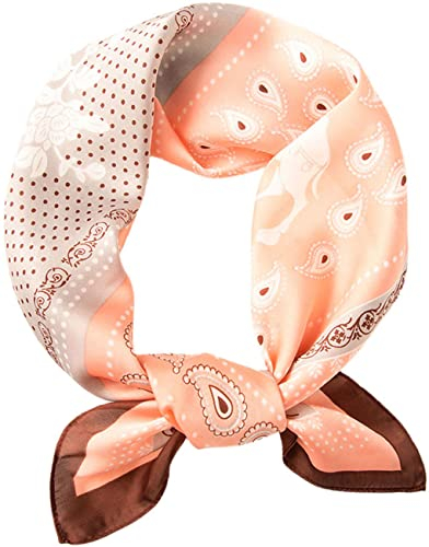 prinfantasy Damen Seidentuch Seide Leicht Seidenschal Bandana Halstuch Kopftuch Elegante Schal Tuch Geschenk für Frauen M070044