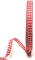 s.dekoda Schleifenband 50m x 10mm Rot - Weiß Karoband Vichykaro gewebtes Dekoband kariert