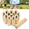 YZNAHRE Wurfspiel Wikingerspiel aus Kieferholz, Holzwurfspiel Wikingerschach mit 12 Holznummer & 1 Wurfzylinder