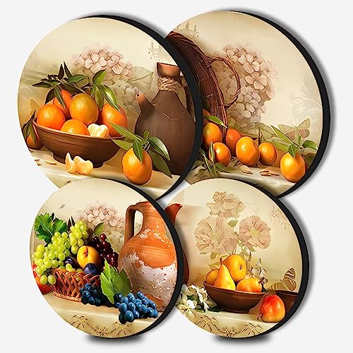Lot de 4 cache-plaques de cuisson ronds vintage en métal rustique pour cuisinières électriques, cuisinière à gaz, ustensiles de cuisine, décoration de cuisine moderne