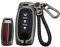 ontto Coque de clé de Voiture en métal - Convient pour Nissan X-Trail T33 Qashqai J12 Teana Altima Ariya B6 B8 Juke 2022 2023-3 Boutons - Noir