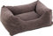 lamingo Hundebett Velluto Rechteckig Braun – A: 65 cm, B: 50 cm, C: 20 cm Waschbar, Antislip, Zart und Stilvoll, Passt In Jedes Interieur!
