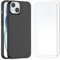 NEW'C Coque pour iPhone 15 (6.1) Silicone Ultra Fine Noire et 2 × Verre trempé Film Protection écran pour iPhone 15 (6.1) - Résistance aux Rayures