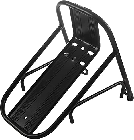 Bruafsir Porte-bagages avant en alliage d'aluminium pour vélo de route, porte-bagages, support de vélo durable et robuste