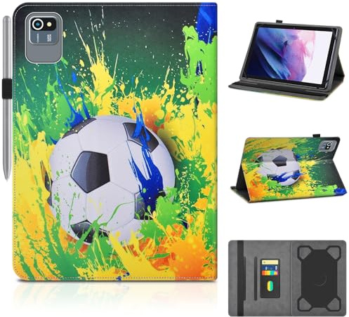 KATUMO Universal 10 inch Tablet Case with Rear Camera Hole, Football | for MUISOO/ TABWEE/ Freeski/ FLYCOAY/ Oangcc/ YESTEL/ Whitedeer Tablet 10 inch, for TECLAST P30/ DOOGEE/ Byxsb 10.1 inch
