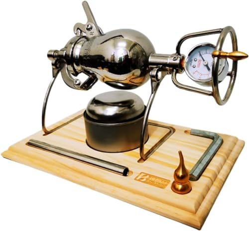 ATLION Hand-Popcorn-Maschine Edelstahl-Popcorn-Maker Hand-Popcorn-Popper Mini-Popcorn-Maschine Mit Manometer Manuelle Kurbel, Langsame Gasheizung FüR Familientreffen(100ML)