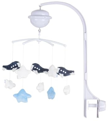 Chipolino Musikmobile Bluetooth-Funktion Projektor Plüschfiguren Universalklemme blau