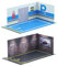 F Fityle Set di 2 Modelli Auto in Scala 1:24 per Creare Un Diorama da Garage, Pavimento Blu