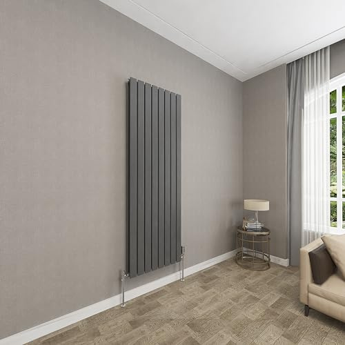 Sky bathroom | 1600x544mm Vertical Designer Radiators Anthracite Flat Panel Double Panel Central Heating Radiator