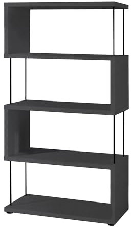 Regal >Sticks< in anthrazit matt Lack - 66x126x33cm (BxHxT)