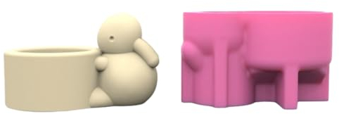 3D-Kerzenhalter-Form für Ostern, Basteln, Gips, Vase, Zementharz, Gießform für Epoxidharz