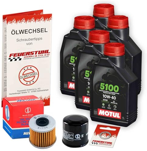 Öl & Ölfilter für Honda NT 1100 DCT, 2022-2023 (SC84), Ölwechsel Set 10W-40 ESTER Motoröl + MiW Filter + Dichtring(e)