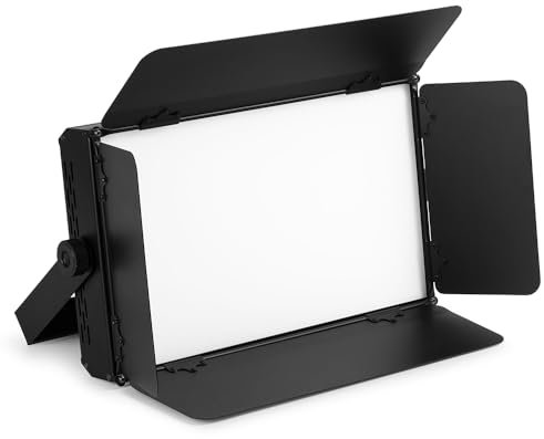 beamz SFP100 LED Panel Softbox - 100W CW/WW Adjustable Studio Light for Photography & Video, Flicker-Free Dimming, Convection Cooling, Barn Doors, Soft Panel Lighting