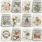VitalCozy Weihnachtliche Küchentücher und Geschirrtücher, saugfähig, Weihnachtsbaum, Rentier, LKW, Dekoration, Weihnachten, Geschenk, 36 x 54 cm (Streifenstil), 12 Stück