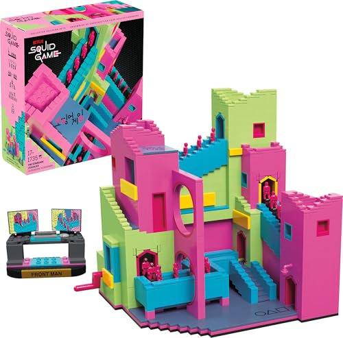 Mega L’Escalier de Squid Game Coffret de Construction de 1 707 pièces avec Figurine articulée, pour collectionneurs, HYL45
