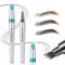 Eyebrow Pencil, 3D Waterproof Microblading Eyebrow Pen 4 Fork Tip Tattoo Pencil, Long Lasting Brow Tint for Makeup, Quickly Creating Natural Eyebrows for Beginners(Drak Brown)