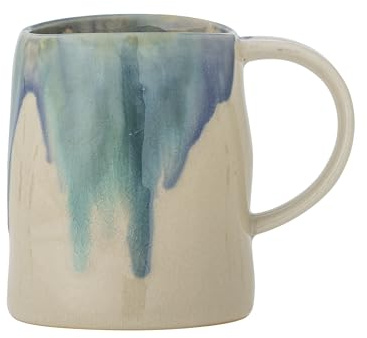 Bloomingville Yori Becher, Blau, Steingut, T8xH11 cm, 450 ml