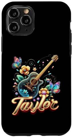 iPhone 11 Pro Girl Taylor Name I Love Taylor Birthday Girl Y2K Groovy Girl Case