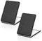 2 Stück Kompaktspiegel 1X/2X Taschenspiegel Klappbar Schwarz Handspiegel Klein Spiegel Tragbarer Doppelseitiger Reisespiegel PU-Leder Mini Schminkspiegel mit Vergrößerung für Reisen 8.7 × 6.2cm