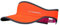 OTTERSHELL Sports Sun Visor, Lightweight Mesh Construction, Adjustable Strap, Multiple Colours Available (UK, Alpha, One Size, Orang - C73)