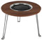 YTYTU Barbecue Grill, Tragbarer Klappgrilltisch, Ø 30cm Grillfläche, Outdoor-Garten Holzkohlegrill Picknick Reise-Campinggrill, Für 3-6 Personen