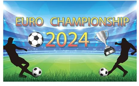 Banderines europeos del Campeonato de Fútbol 2024, banderas coloridas, banderines, guía de eventos, póster para fiesta de fútbol