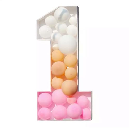 Kreative Latex-Zahlen-Ballonbox-Display-Ständer Partydekorationsset für Geburtstag Hochzeit Party Dekorationen Latex Nummer Ballon Box Display Stand