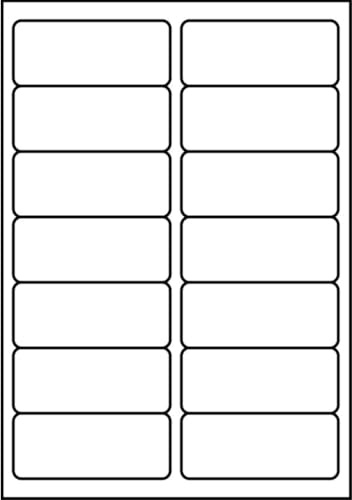 SmithPackaging A4 Self Adhesive Address Labels, 14 Labels Per Sheet, 20 Sheets, 99.1 x 38.1mm, 280 Labels
