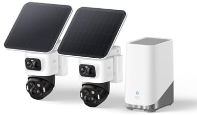 eufy Security SoloCam, Outdoor Camera Surveillance, 360° Surveillance, No Blind Spots, Outdoor Surveillance Camera, Battery, Solar, Toll-Free Use, HomeBase 3 Compatible
