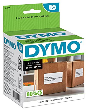 DYMO Authentic LW Shipping Labels, DYMO Labels for LabelWriter Label Printers, 2-1/8 x 4, 1 Roll of 220