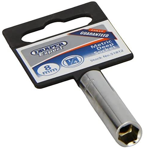 Draper Expert 51812 8 mm 1/4-Inch Square Drive Hi-Torq 6-Point Deep Socket