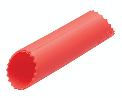 KitchenCraft Magic Silikon-Knoblauchschäler, spülmaschinengeeigneter Knoblauchschäler, rot, 13,5 cm lang, 1 Stück