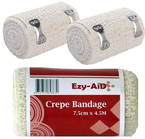 12pk Ezy-Aid Crepe Bandage 7.5cm x 4.5M - Premium Quality