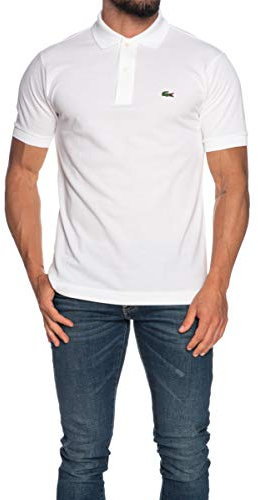 Lacoste Men's Polo Shirt Classic Fit L1212 White (10) 7, White, One Size