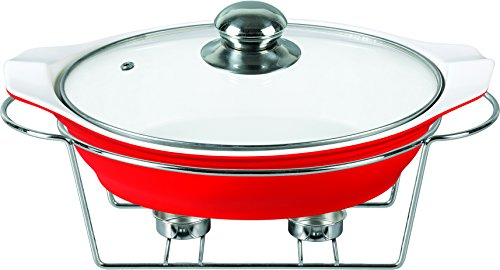 Schäfer Porzellan-Auflaufform 29cm mit Deckel (Rot rund)