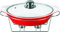 Schäfer Porzellan-Auflaufform 29cm mit Deckel (Rot rund)