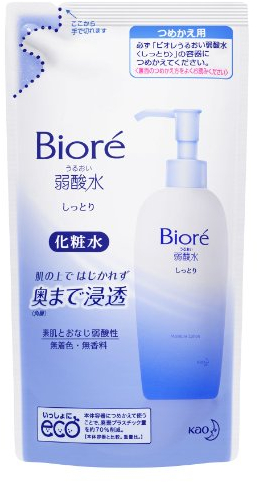 Biore URUOI JYAKU-SANSUI SHITTORI acescence-water toner - Refill 180ml (japan import)