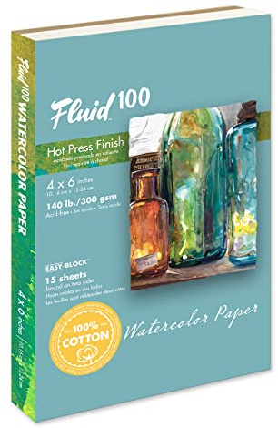 Handbook Paper Fluid 100 Watercolor Hp 140Lb Ez-Block 4X6