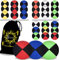 Flames 'N Games ® Thud Jonglierbälle 3er Set - Profi Beanbag Bälle aus Velours + Reisetasche! Komplett-Set Ideal Für Anfänger und Auch Für Profis! Schwarz-Weiß/Blau/Rot (Grun)