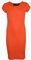 A2Z 4 Kids Bodycon Midi Dress Short Sleeve Long Length Plain Dresses - New Midi Dress Neon Orange 11-12