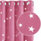 Deconovo Blickdichte Vorhänge Sichtschutz Kälteschutz Vorhang Wohnzimmer Modern Lärmschutz Gardinen, 138x117 cm(HöhexBreite), Rosa, 2er Set