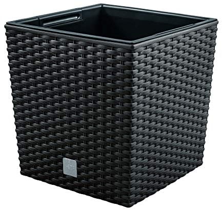 PROSPERPLAST Rato 10 litres avec bac de plantation anthracite 22,3 x 22,3 x 22,8 cm.