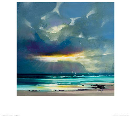 The Art Group Scott Naismith (West Coast Blues II) -Art Print 40 x 40cm, Paper, Multicoloured, 40 x 40 x 1.3 cm