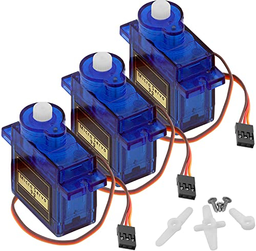 AZDelivery 3 x Micro Servo Motor kompatibel mit SG90 9G für RC Roboter Hubschrauber Flugzeug kompatibel mit Arduino inkl. E-Book!